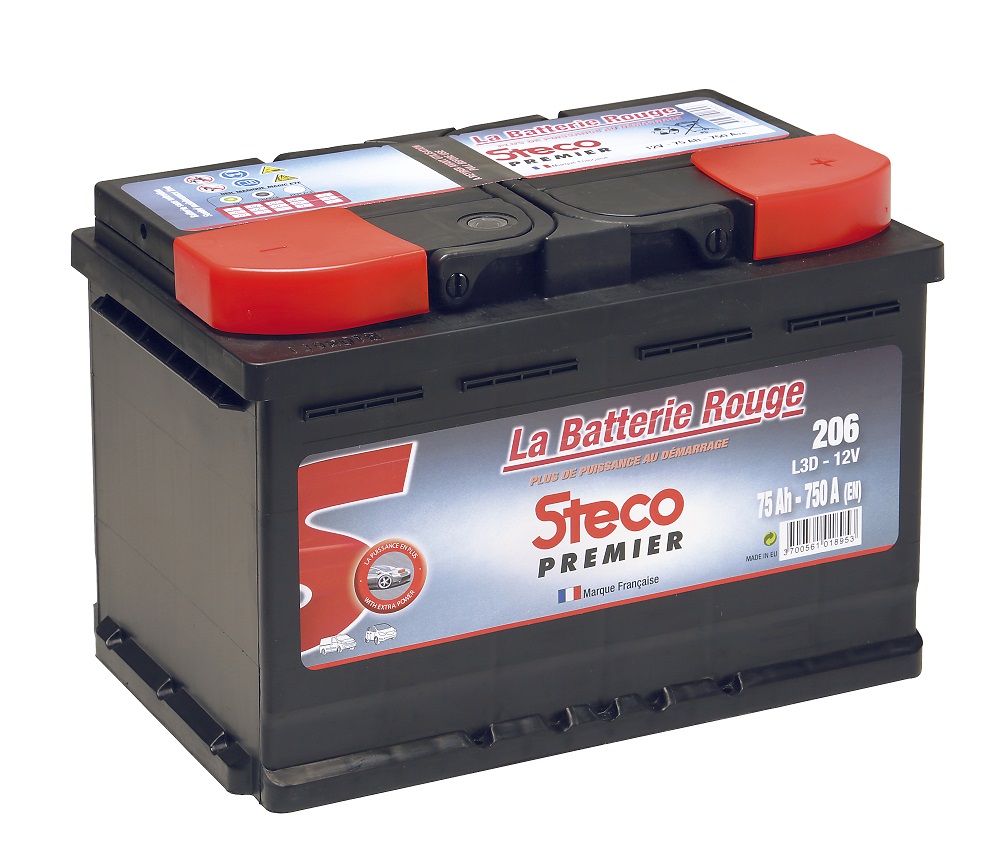 Batterie Steco 12V 75AH 750A - LB3 STECSTE205 :  : Importateur de  pneus en Guadeloupe